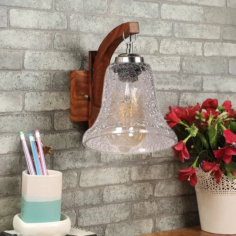 Crystal Lattice Wide Bell Glass Wall Lamp media 3