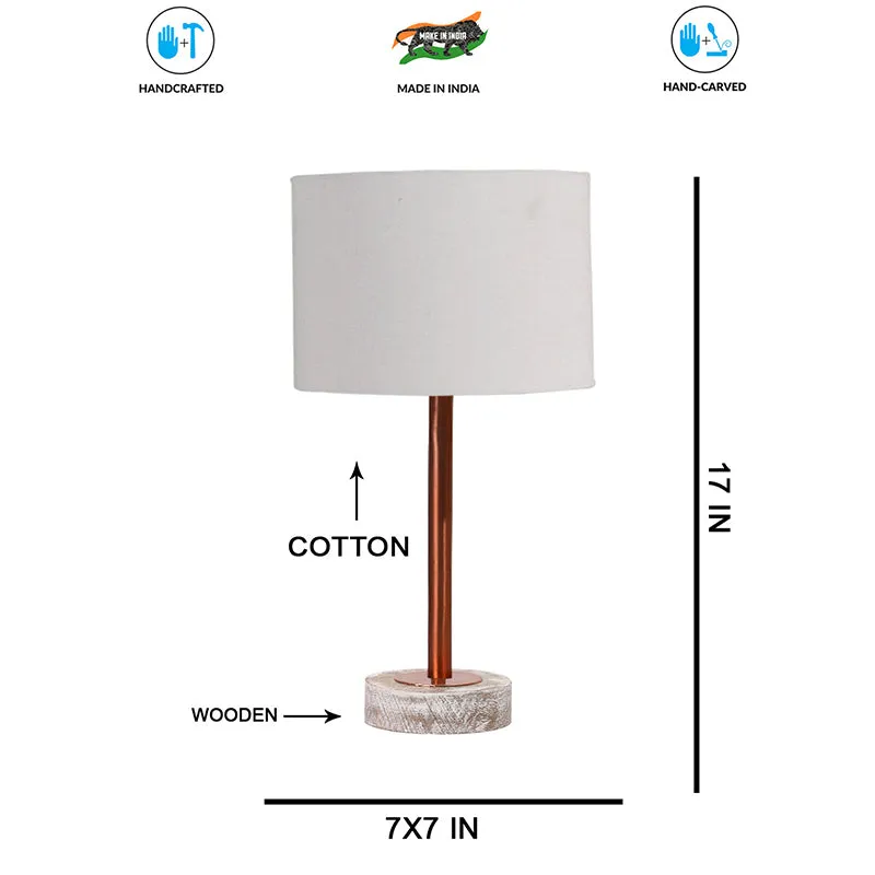 Cotin I Rodin Wooden Table Lamp - Grey,Copper,White media 7