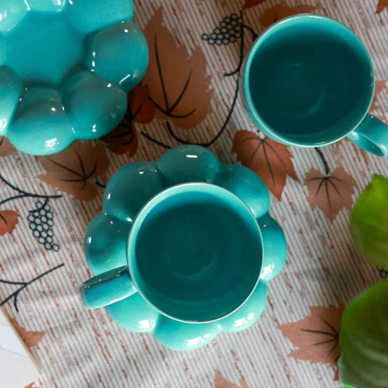 Bubble Buddy Cup & Saucer (Green/200 mL) - Set of Two media 6
