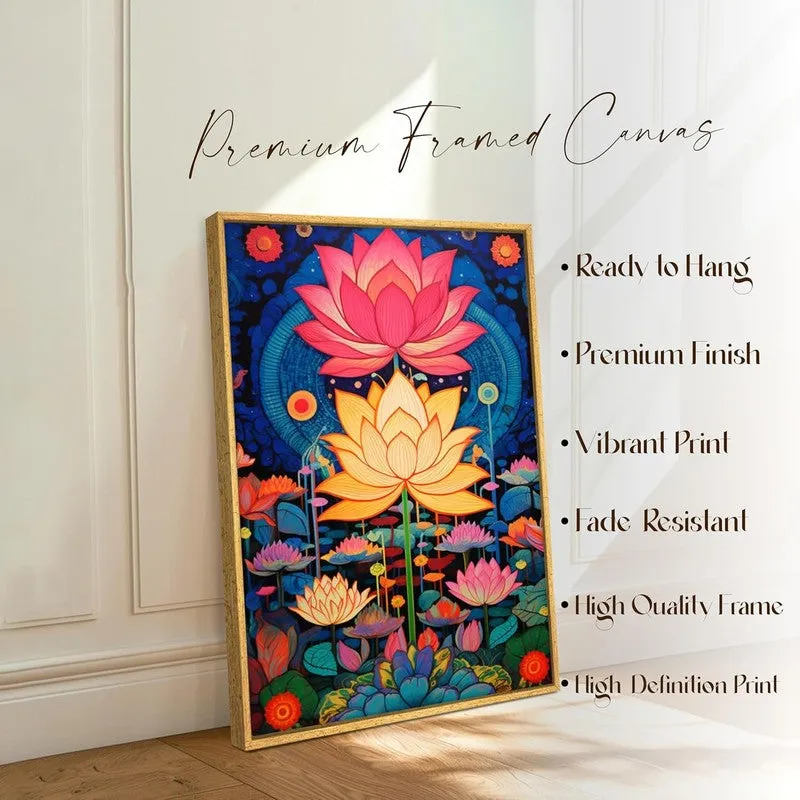 Paradise Lotus Wall Art With Frame media 4
