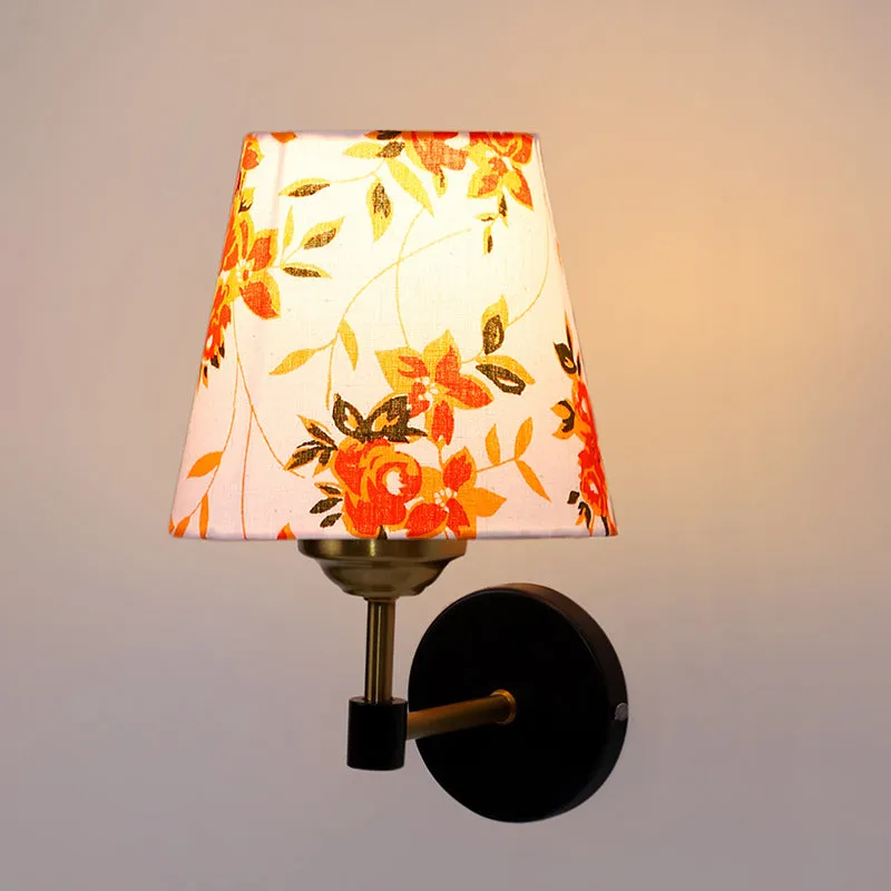 Garden Lights Printed Steel & Cotton Wall Lamp - Orange media 4