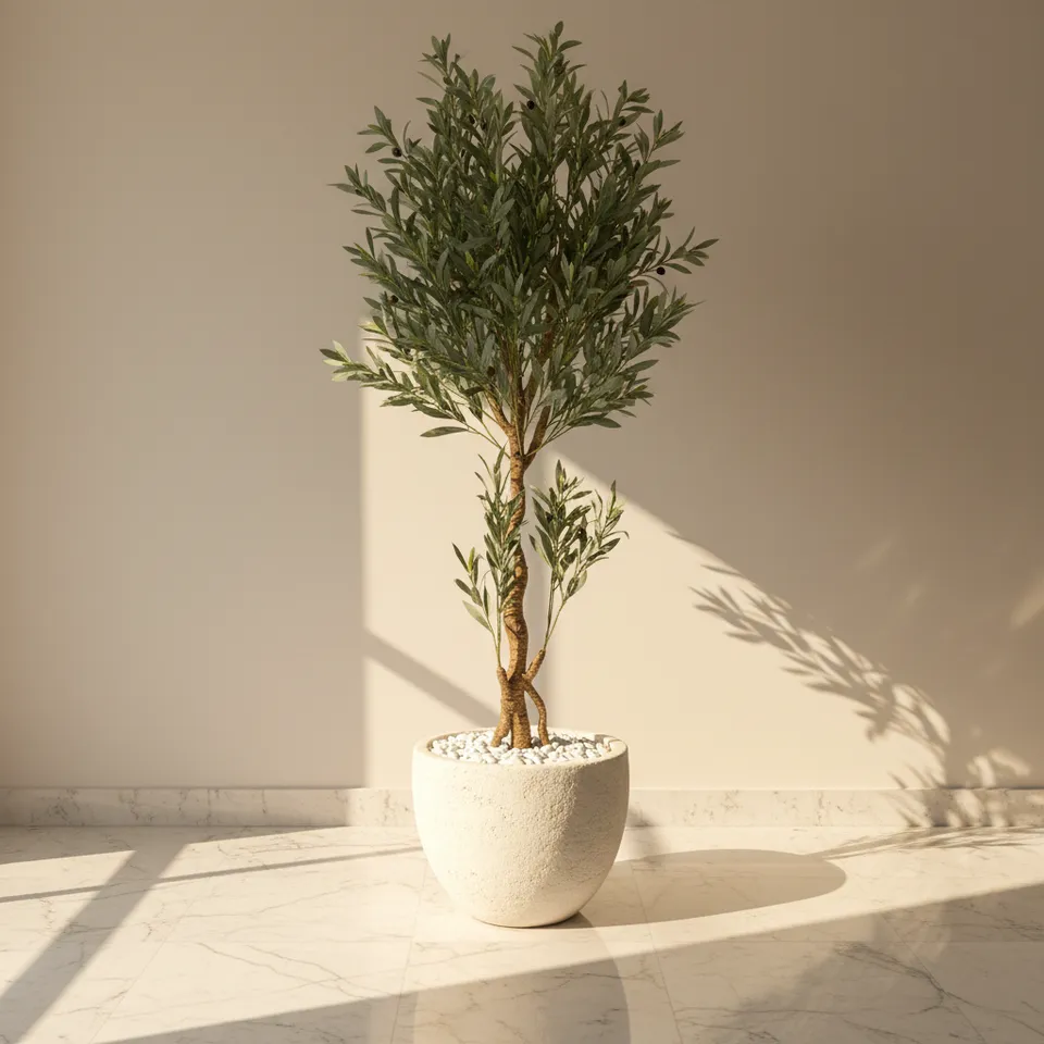 Artificial Olive Plant Without Pot - 5.2 Feet media 3