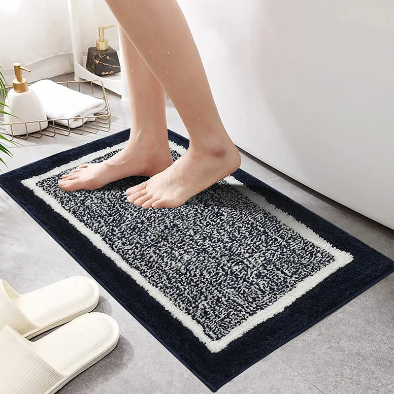 Luxe Anti Skid Bath Mat - Blue media 1