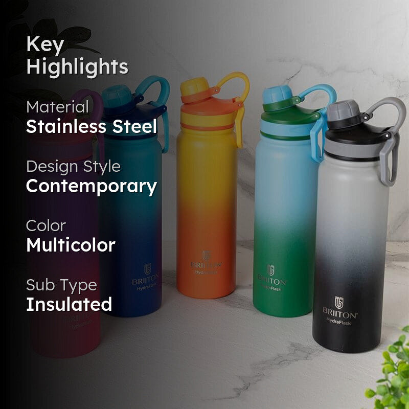 Serene Sip Hot & Cold Thermos Water Bottle (800 mL Each) - Set Of Five media 2