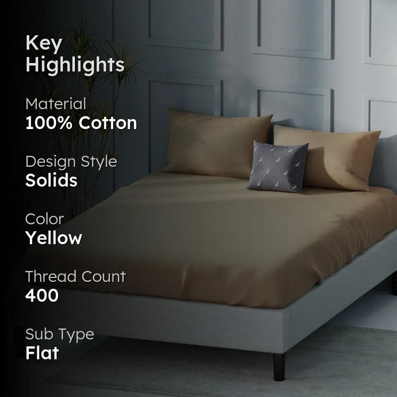 Key highlights graphic showing cotton material and 400 thread count