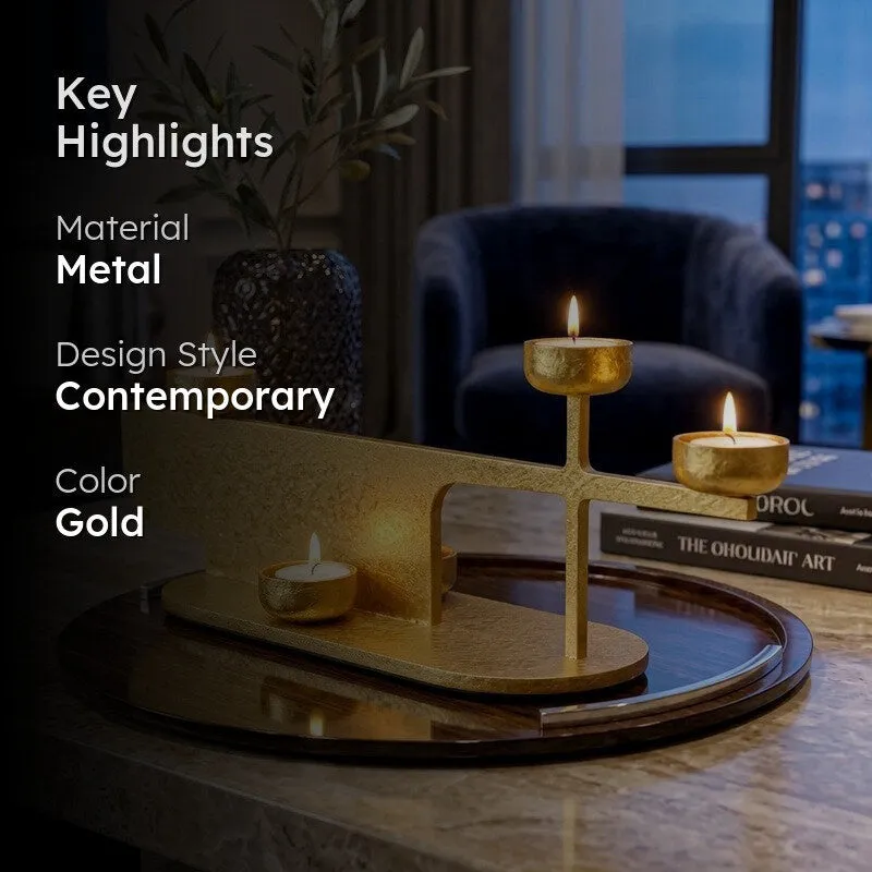 Lumora Luxe Metal Tealight Candle Holder media 2