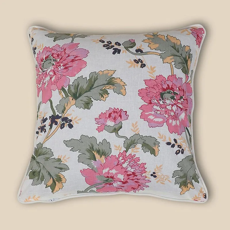 Swayam Soft Rosa Printed Cotton Cushion Cover - Set of Two media 4
