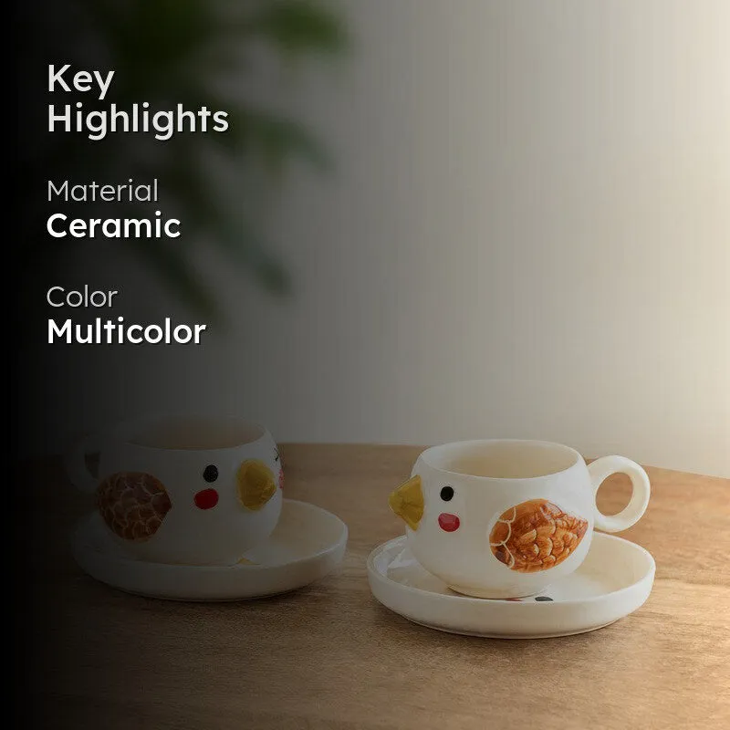 Pooky Bird Cup & Saucer - Set of Two (250 ML) media 2