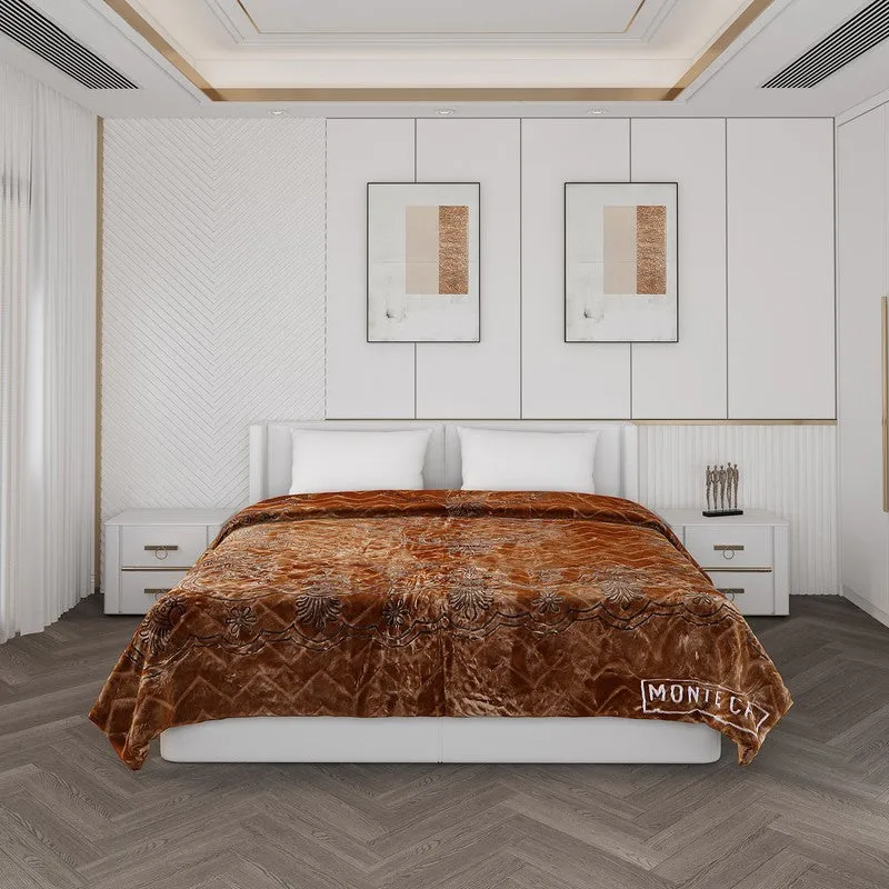 Monte Carlo Autumn Embrace Blanket (Brown) - 950 GSM media 5