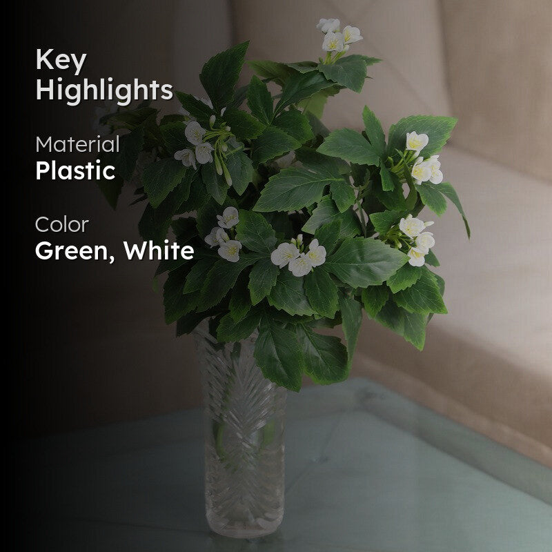 Artificial Bougainvillea Sticks (White) - Set Of Two media 2