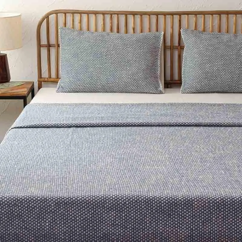 Vindhya Bedcover - Dark Blue media 1