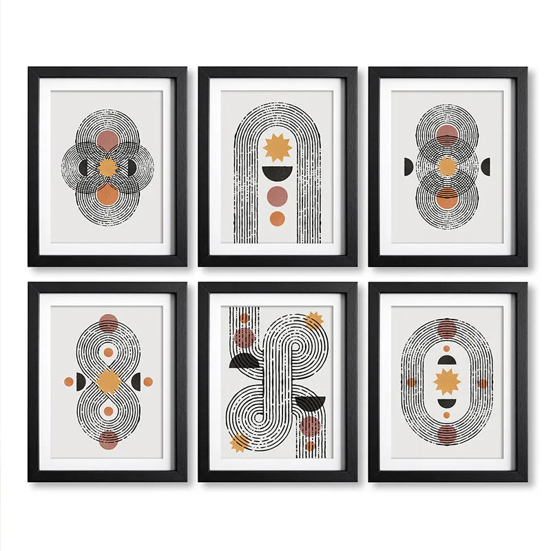 Modern Pattern Wall Art With Frame - Set Of Six media 5