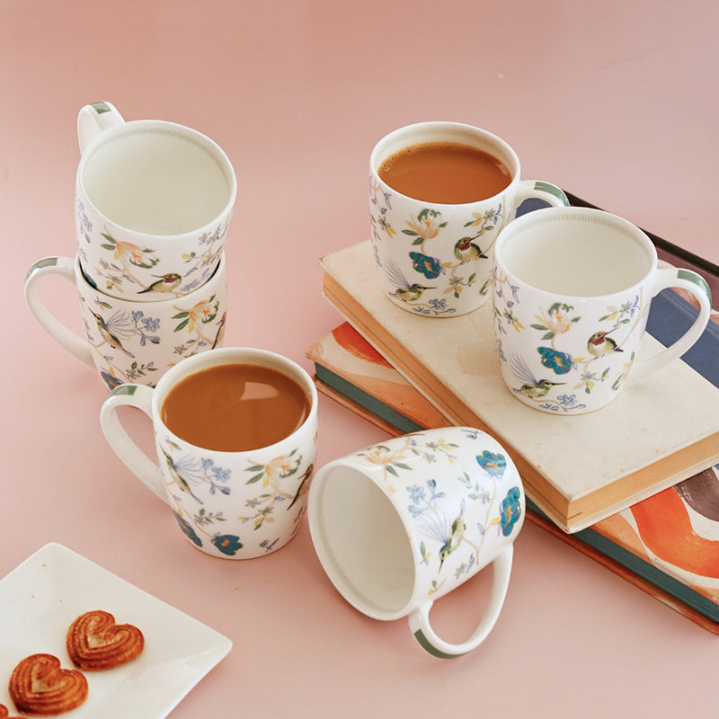 Magique: Wings Paradise Summer Fine China Mug (200 mL Each) - Set of Six media 3
