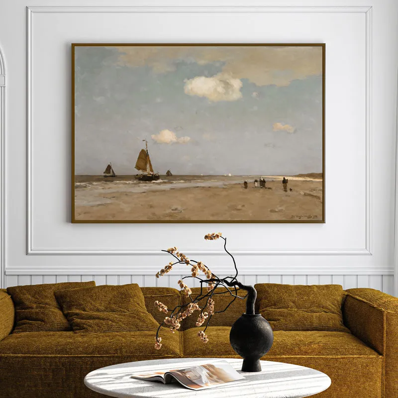 Sails & Skies Wood Wall Art With Frame - Black media 1
