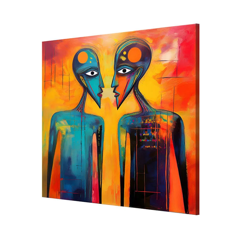 Alien Faces Abstract Wall Painting media 5
