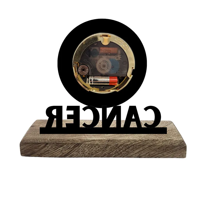 Cancer Zodiac Analog Table Clock media 3