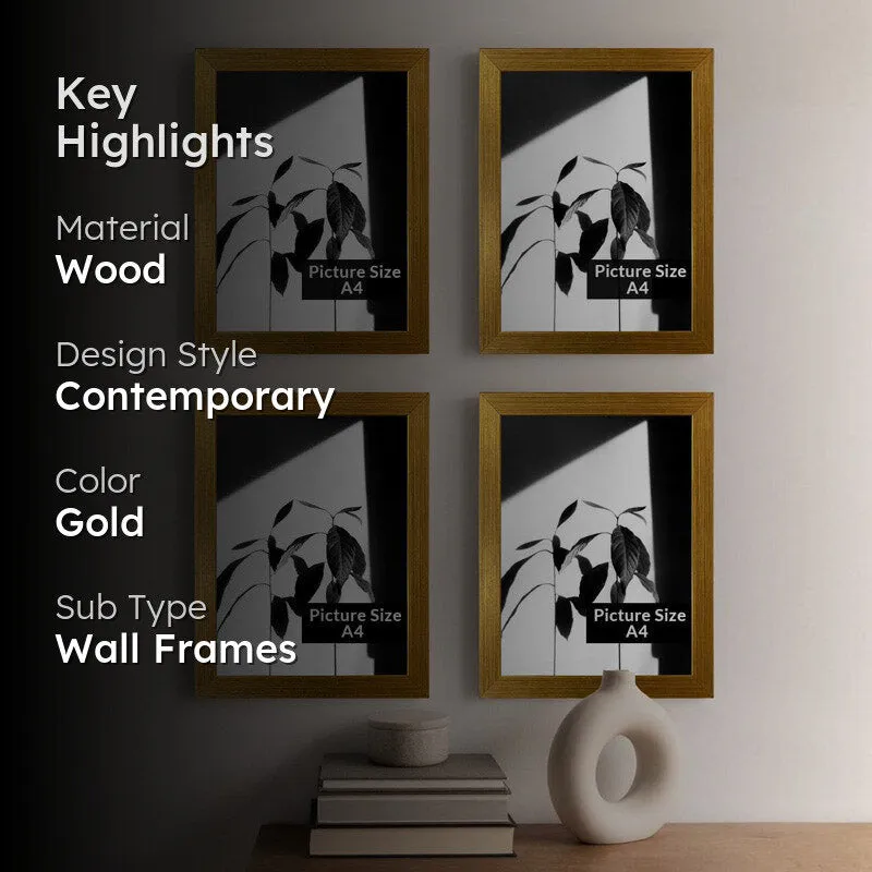 Goldo Glow Photo Frame Wall Art - Set Of Four media 2