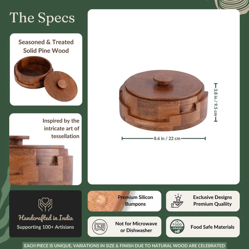 Mosaic Wooden Roti Box media 12