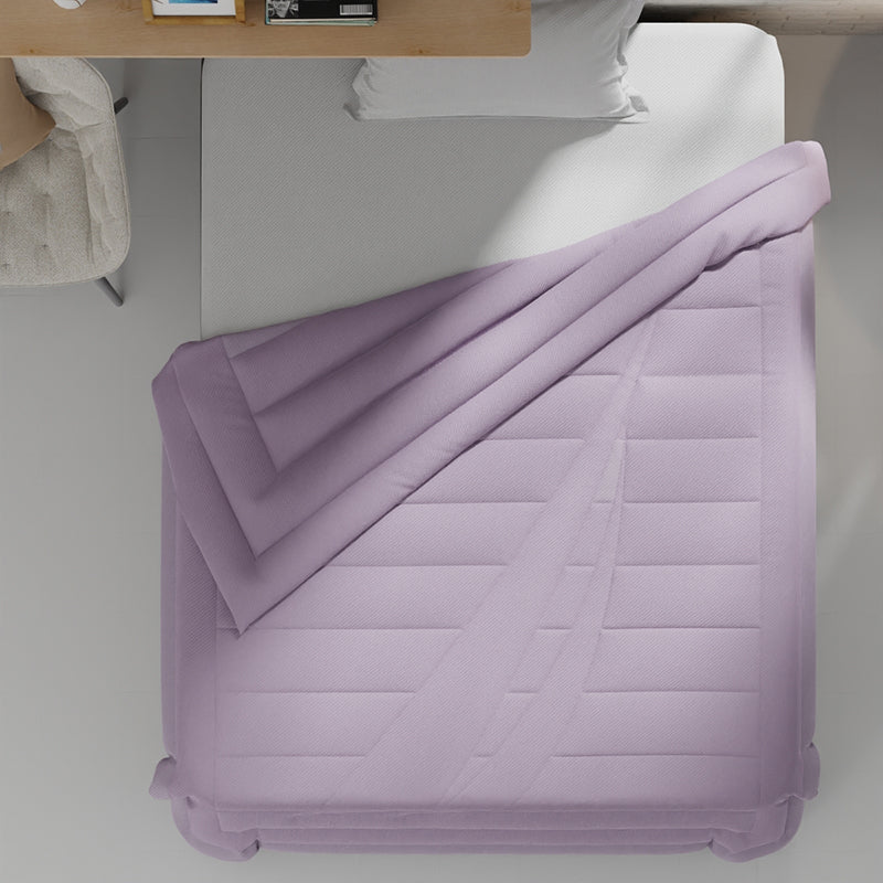 Nautica Ciel Luxe Solid Microfiber Comforter (Lavender) - 110 GSM media 6
