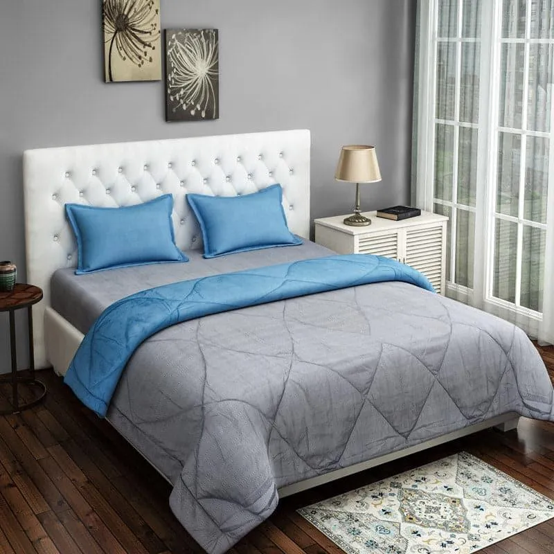 Swayam Croda Solid Cotton Bedsheet (Grey) - 140 TC media 4