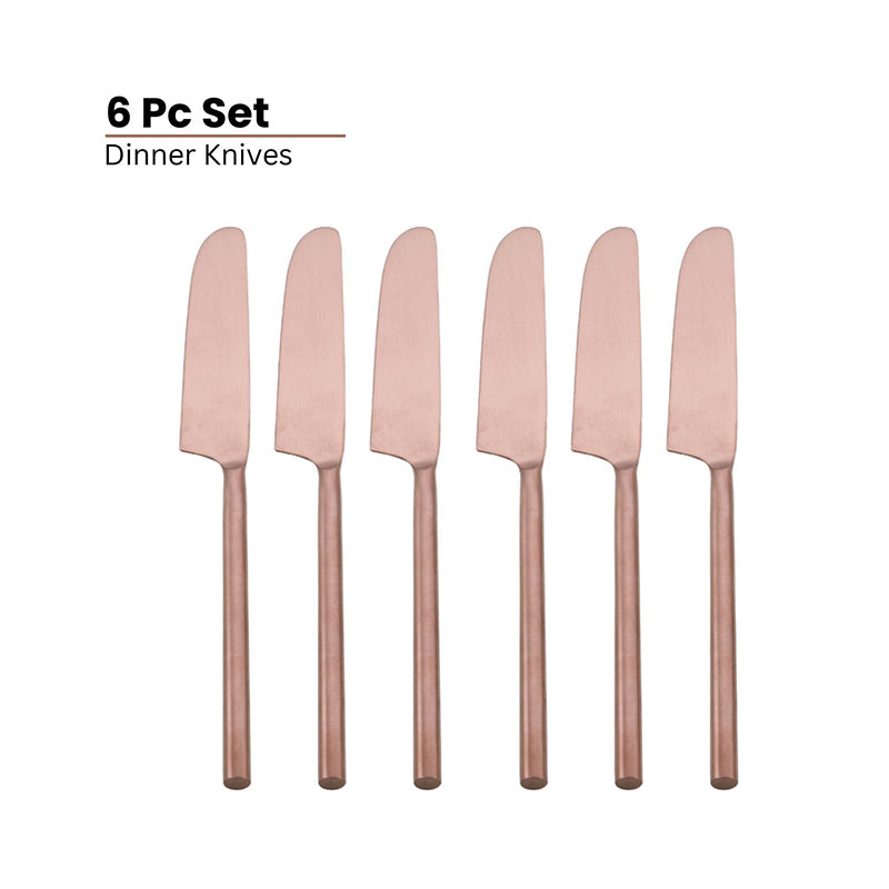Zarif Stainless Steel Cheese Knife Set (Copper) - Set Of Six media 4