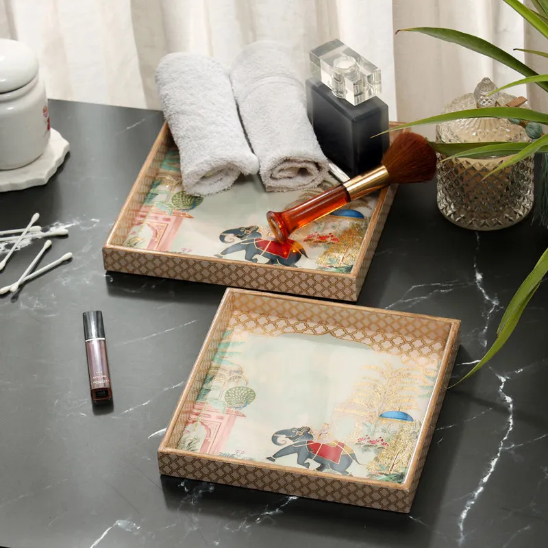 Royal Haathis Square Serving Tray - Set Of Two media 4