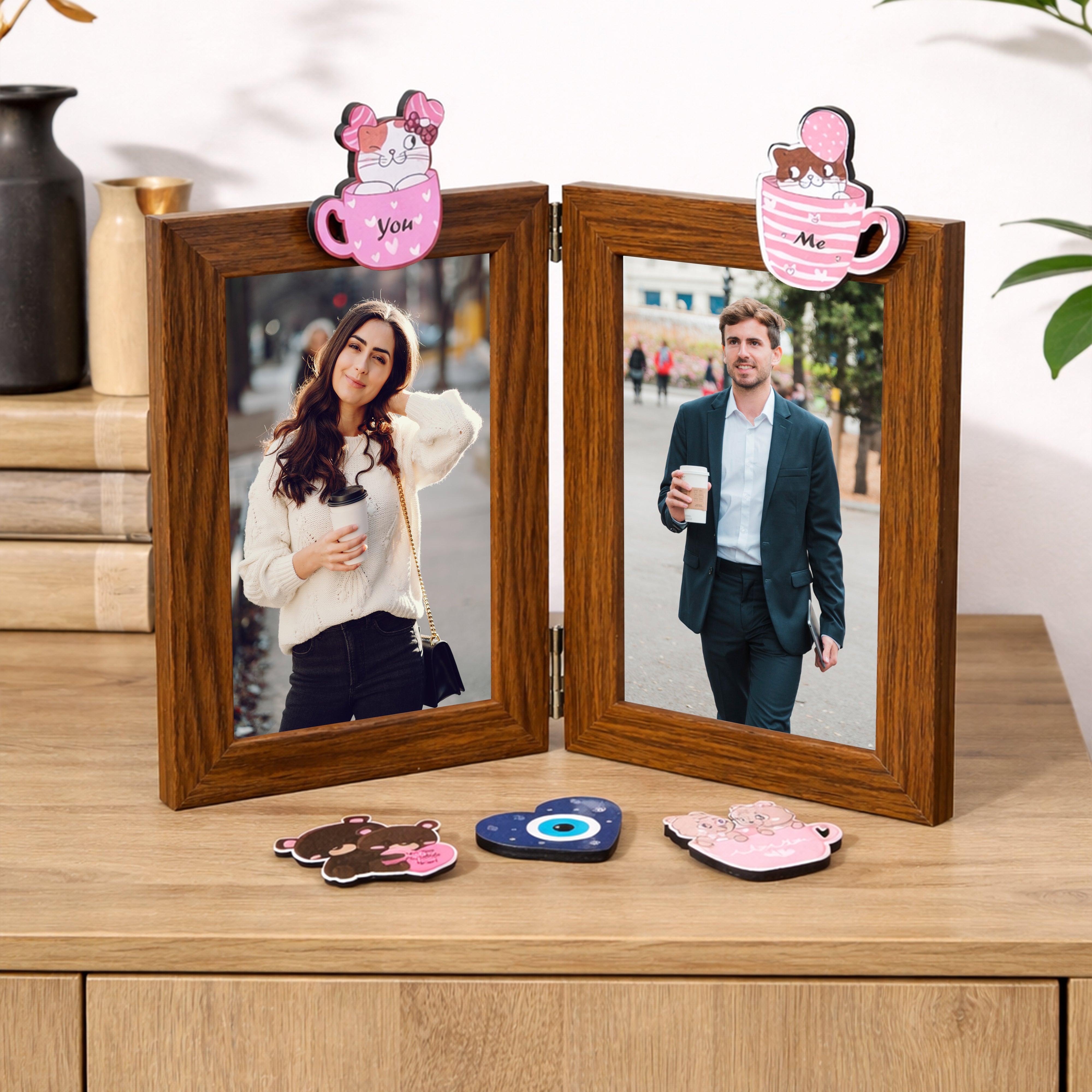 Lovio MDF Photo Frame with Magnetic Stickers