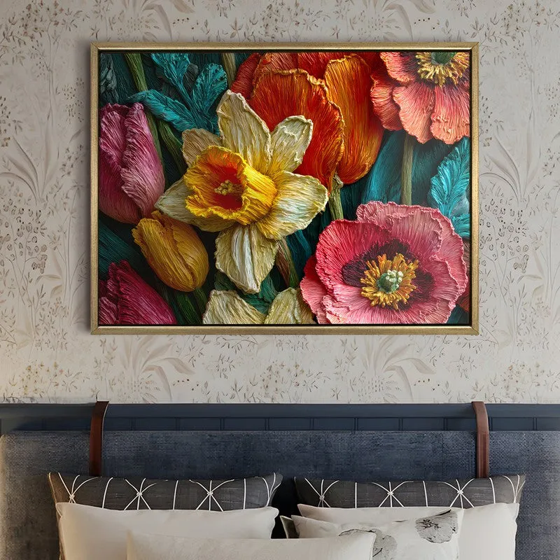 Spring Flourish Canvas Wall Painting With Frame media 5