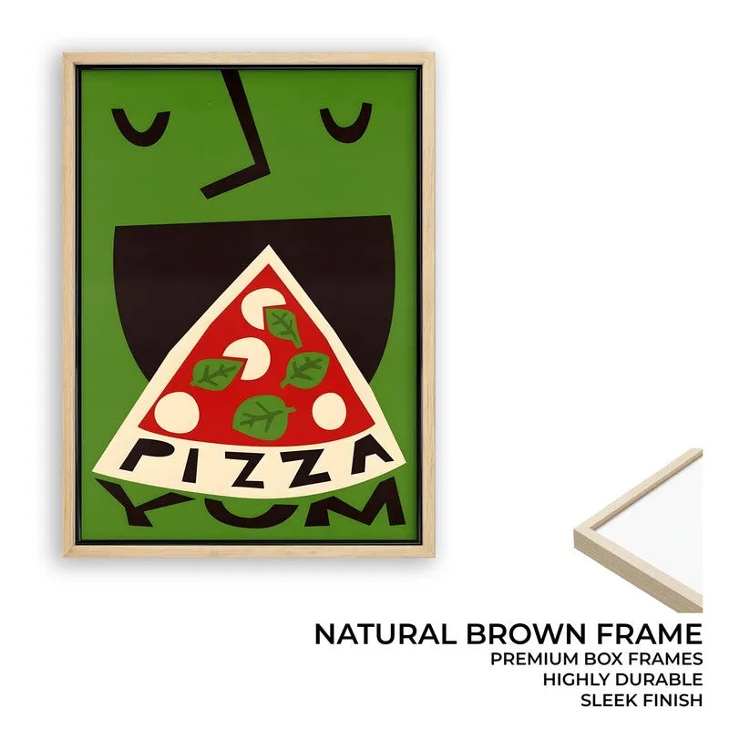 Pizza Bliss Archival Canvas Wall Art - Brown media 9
