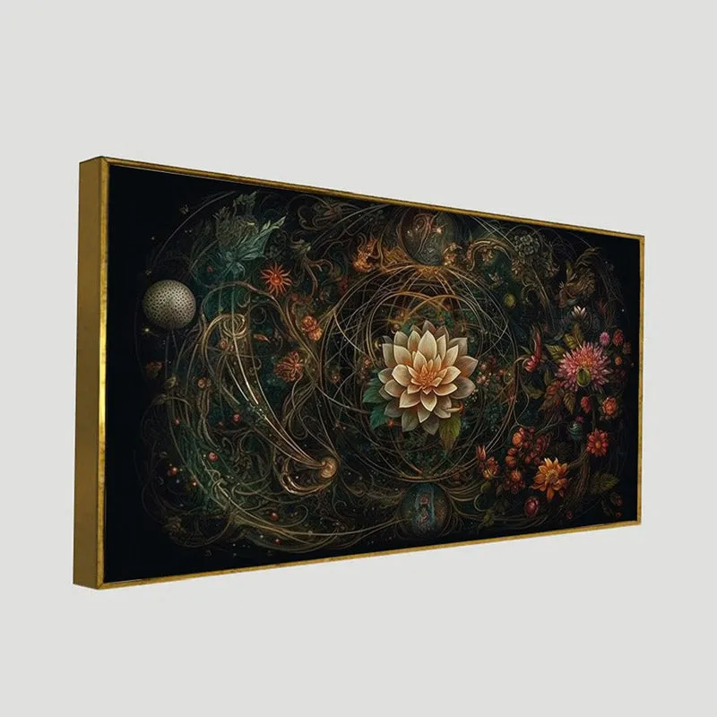 Druva Floral Wall Painting With Frame media 8
