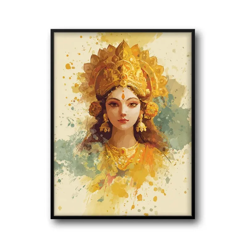 Soothing Aura Maa Durga Archival Paper Wall Art media 7