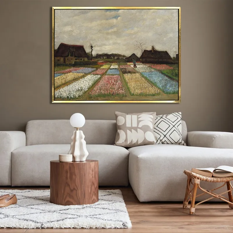Tulip Fields Canvas Wall Painting With Frame media 4