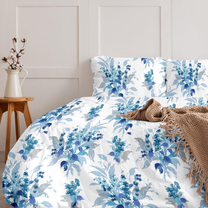 Agala Snapdragon Cotton Bedsheet (Blue)-254 TC media 3