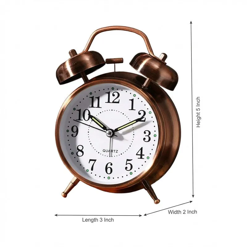 Tick Ease Round Metal Table Clock media 8