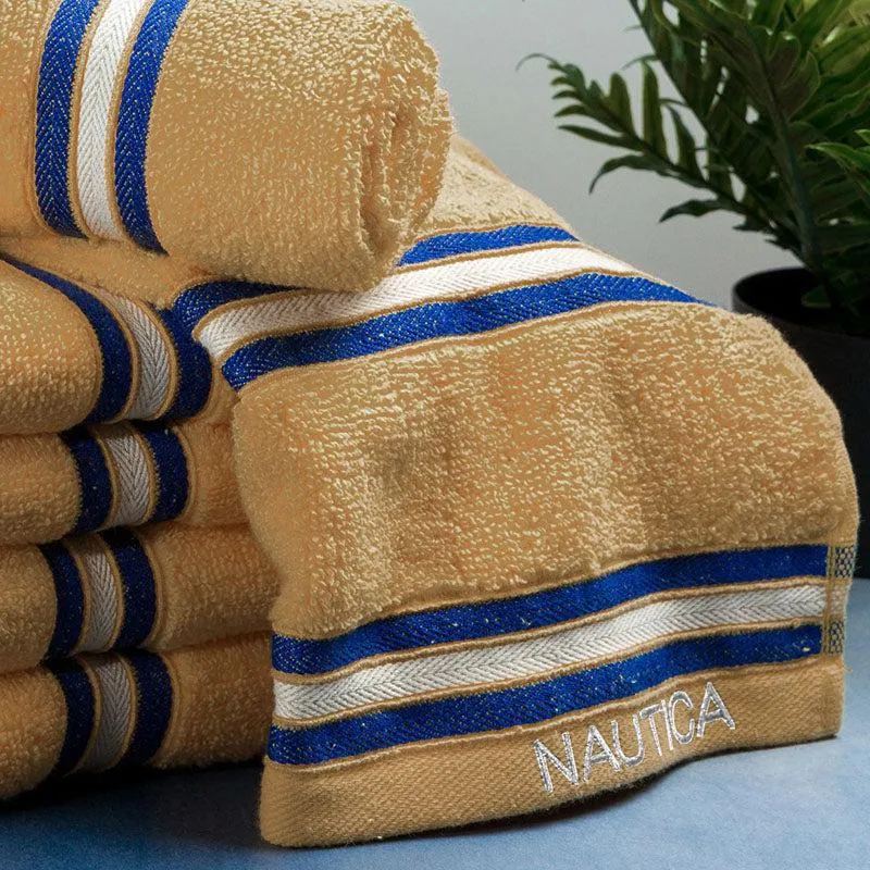 Nautica Dove Dual Down Cotton Hand Towel (Beige) - Set Of Six media 3