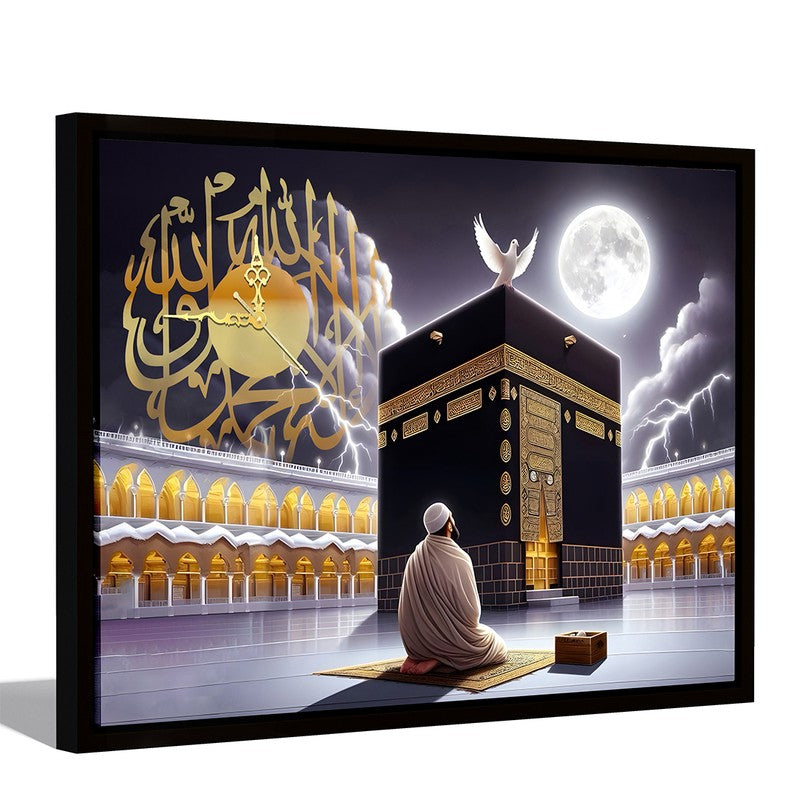 Allah wall Art With Clock media 4