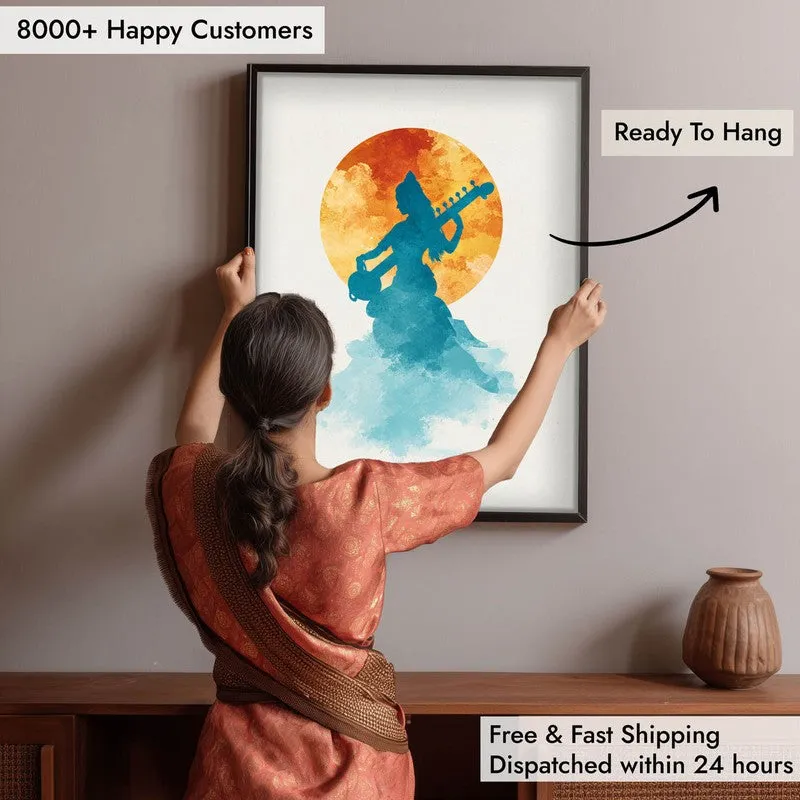 Sri Saraswati Devi Graceful Archival Paper Wall Art media 5