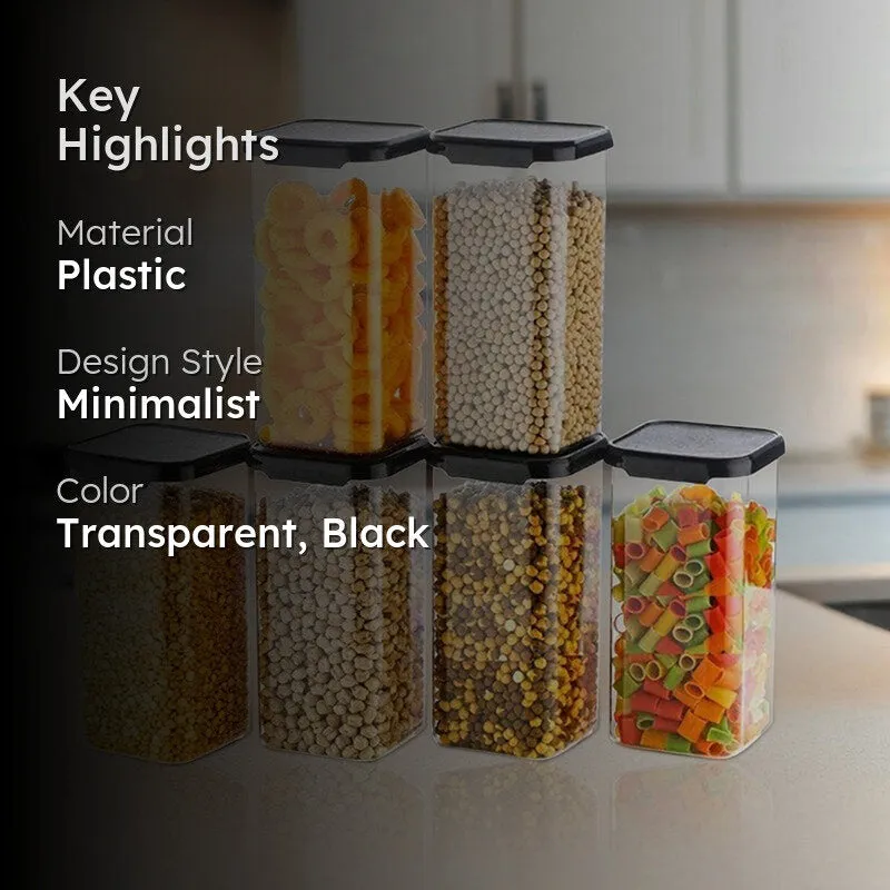 Canden Airtight Plastic Container  (1500 mL Each)  - Set Of Six media 2
