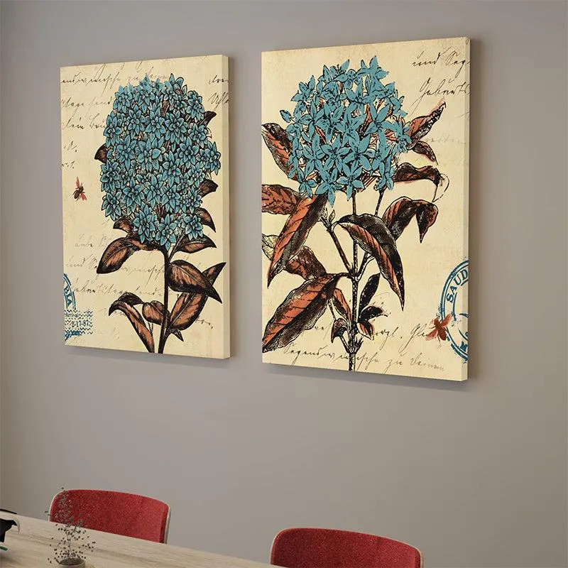 Butterfly Bush Wall Painting - Set Of Two media 1