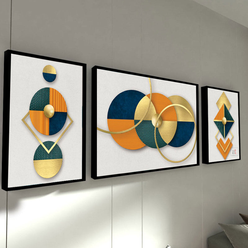 Mexis Cotton Canvas Wall Art - Set Of Three