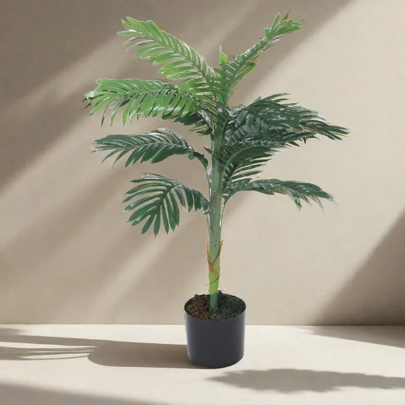 Faux Tropic Areca Palm With Black Plastic Pot - 3.28 ft media 3