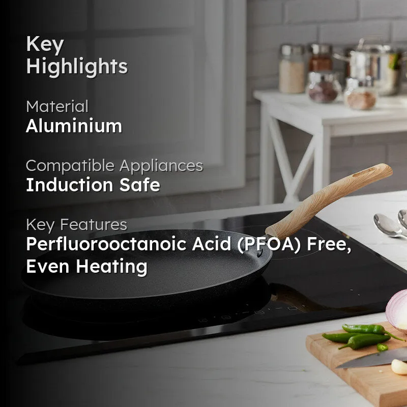 Bergner Terra Black Induction Safe Non-Stick Dosa Tawa - 31 cm media 2