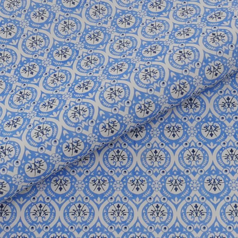 Kinova Printed Cotton Bedsheet (Blue) - 240 TC media 5