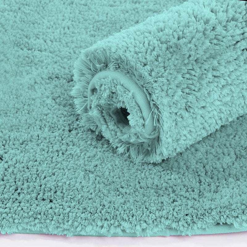 Vegas Touch Microfiber Bath Mat - Aqua Blue