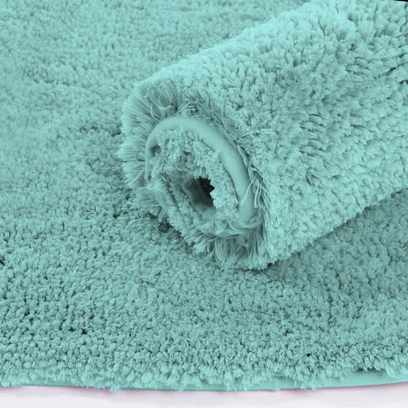 Vegas Touch Microfiber Bath Mat - Aqua Blue media 1