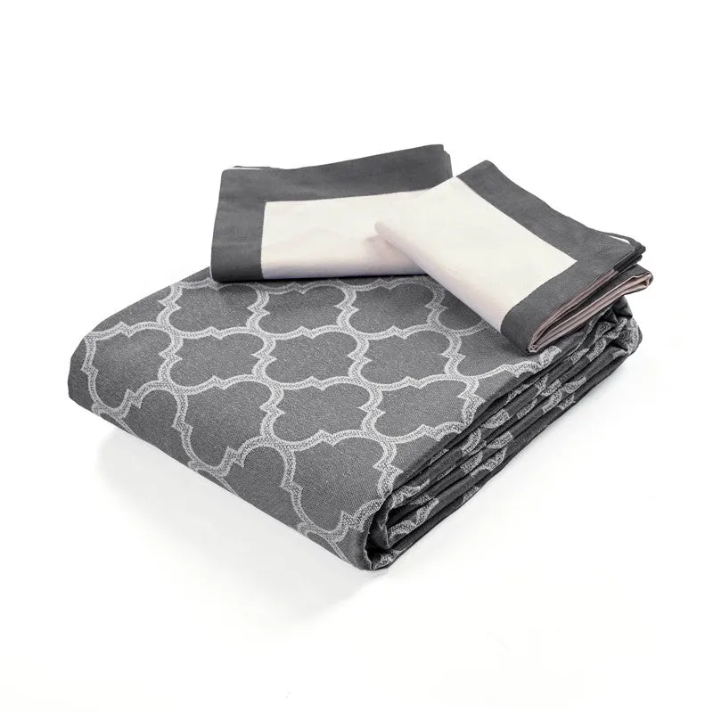 Axis Aura Cotton Bedsheet (Grey) - 224 TC media 6
