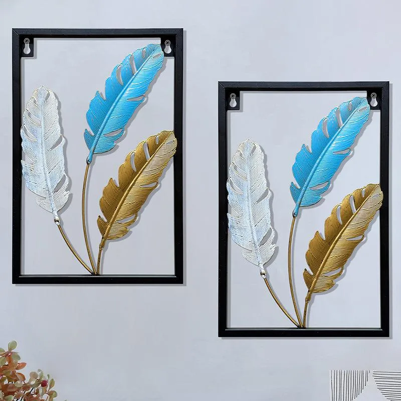 Sculpted Plumes Metal Wall Accent - Set Of Two media 5