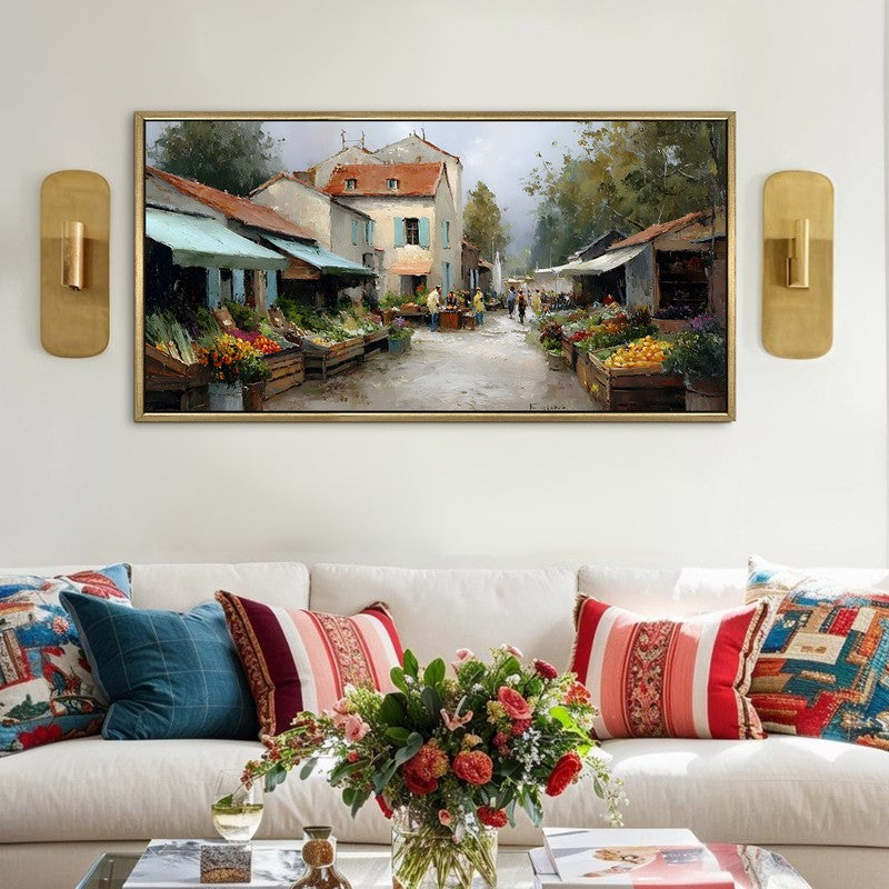 Vintage Europe Produce Street Wall Art