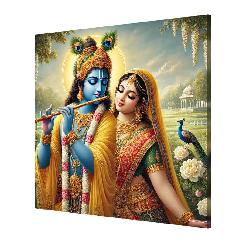 Krishna And Radha Poly Canvas Wall Painting media 5