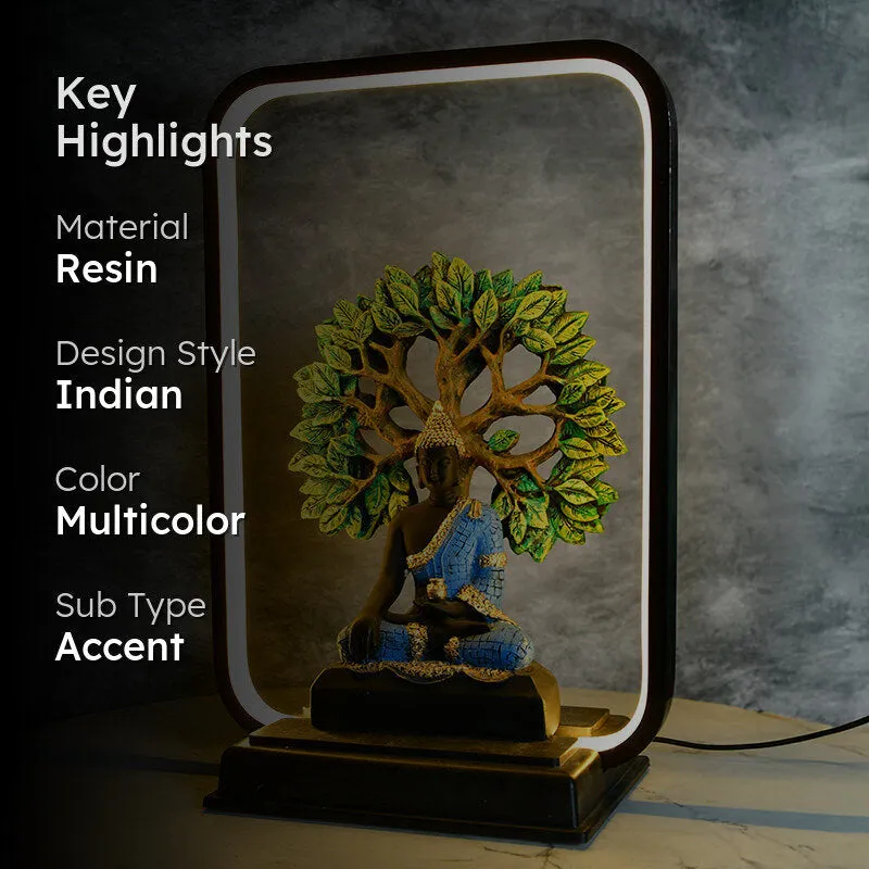 Buddha & Bodhi Tree Resin Showpiece media 2